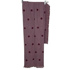 ❤️ 🆕 GAP 100% Acrylic  Red Polka Dot Fringe Scarf